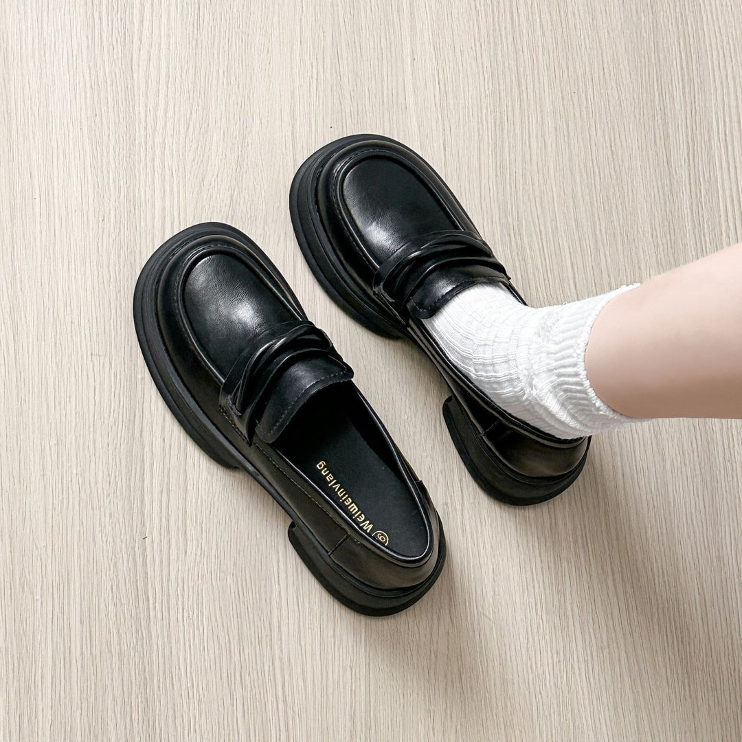 Damen Modische Loafer mit nachhaltiger Plateausohle EB