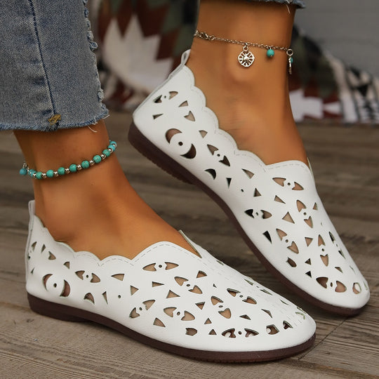 Damen Ballerinas mit durchbrochenem Design EB