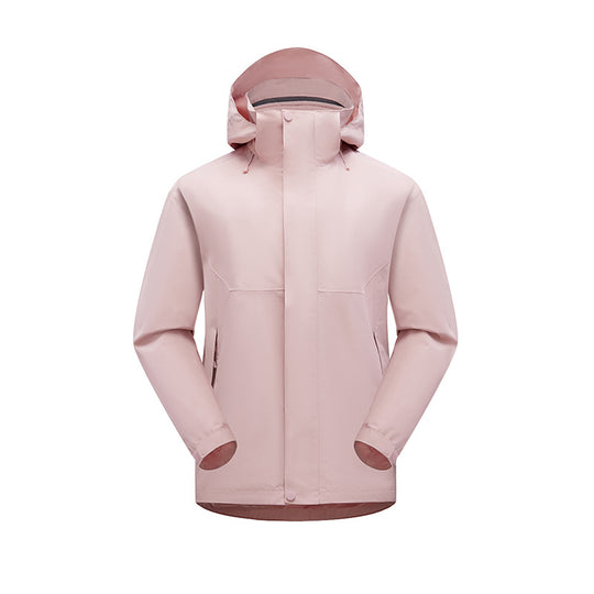 Herren matte wasserdichte Urban Outdoorjacke mit getapten Nähten, abnehmbarer Kapuze und Fleecekragen EB