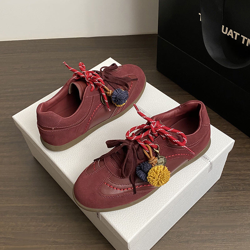 Damen Sneakers im modernen Design mit dekorativen Schnürsenkeln EB