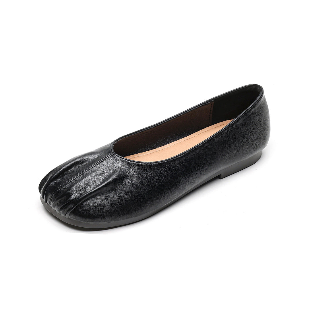 Damen elegante Ballerinas mit raffiniertem Faltendesign EB