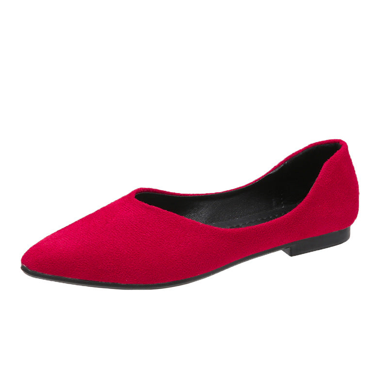 Damen  spitze Ballerina aus Microvelours mit gepolstertem Komfortfußbett EB