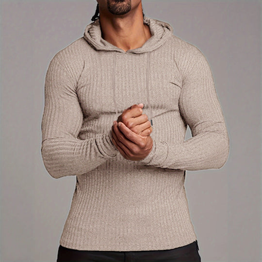 Herren Kapuzenpullover mit trendigem Rippdesign EB