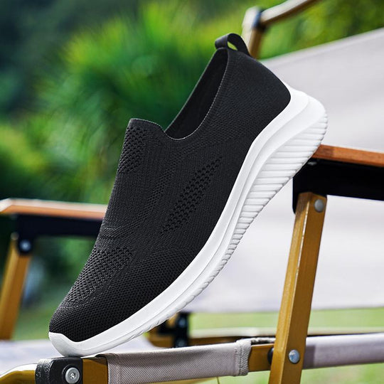 Herren Leichte Slip-On Sport Sneakers mit Atmungsaktivem Strickdesign EB