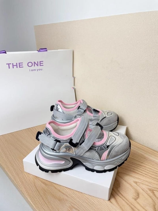 Damen Sportliche Lauf- und Freizeitschuhe mit verstellbaren Riemen und dämpfender Sohle EB
