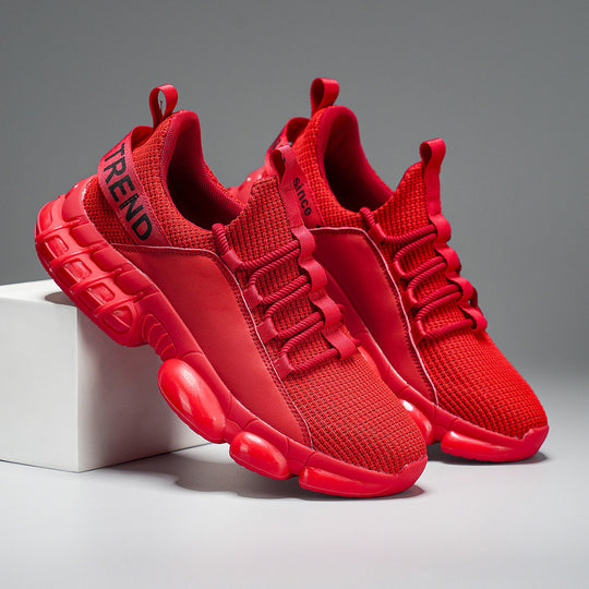 Unisex modische Plateausneaker mit luftgepolsterten Dämpfungspods und gestricktem Komfortoberteil EB