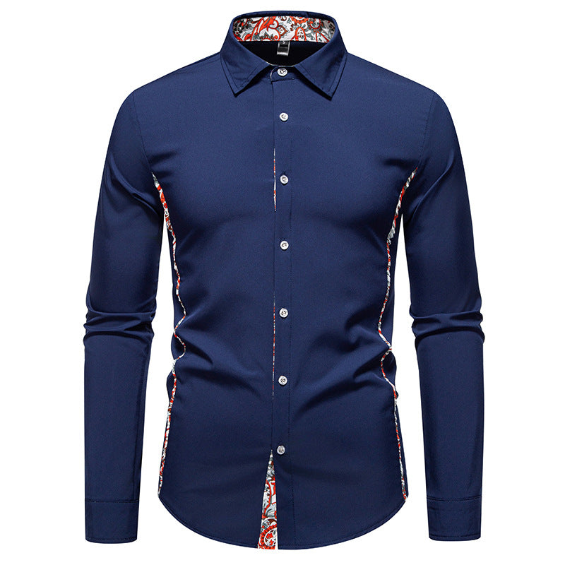 Herren Elegantes Hemd mit kreativem Floral-Muster und modernen Akzenten EB