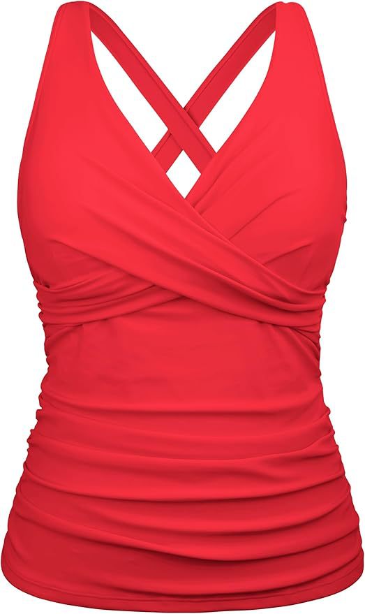 Damen Badeanzug mit Wickelschnitt und figurschmeichelndem Design EB