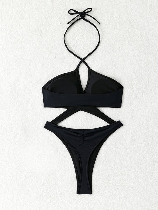 Damen Stylischer Minimalistischer Bikini mit verstellbaren Trägern EB
