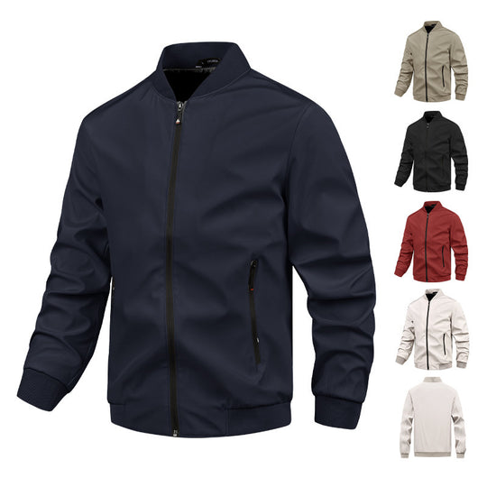 Herren moderne Bomberjacke mit elastischem Bündchen und praktischen Taschen EB