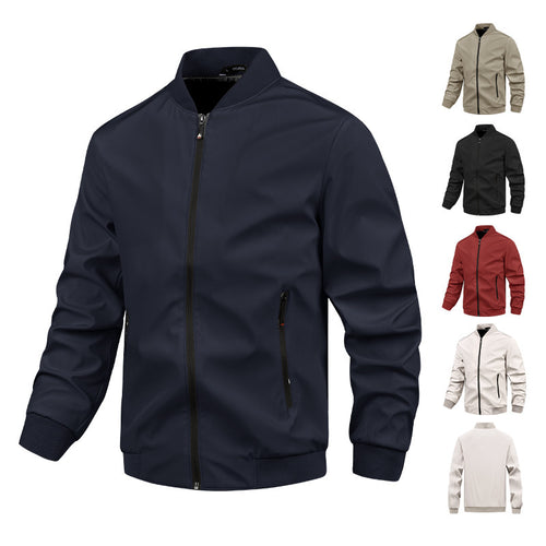 Herren moderne Bomberjacke mit elastischem Bündchen und praktischen Taschen EB