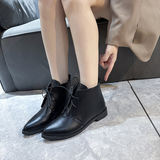 Damen elegante Stiefeletten mit spitzem Zehenbereich und hochwertigem EB