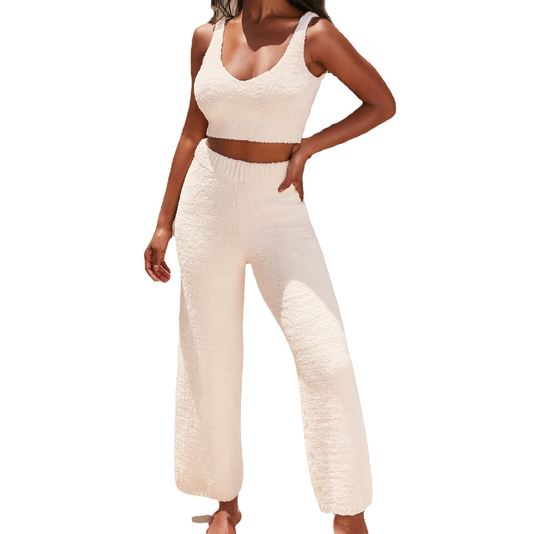 Damen Loungewear-Set mit weichem, strukturiertem Material und raffinierten Details EB