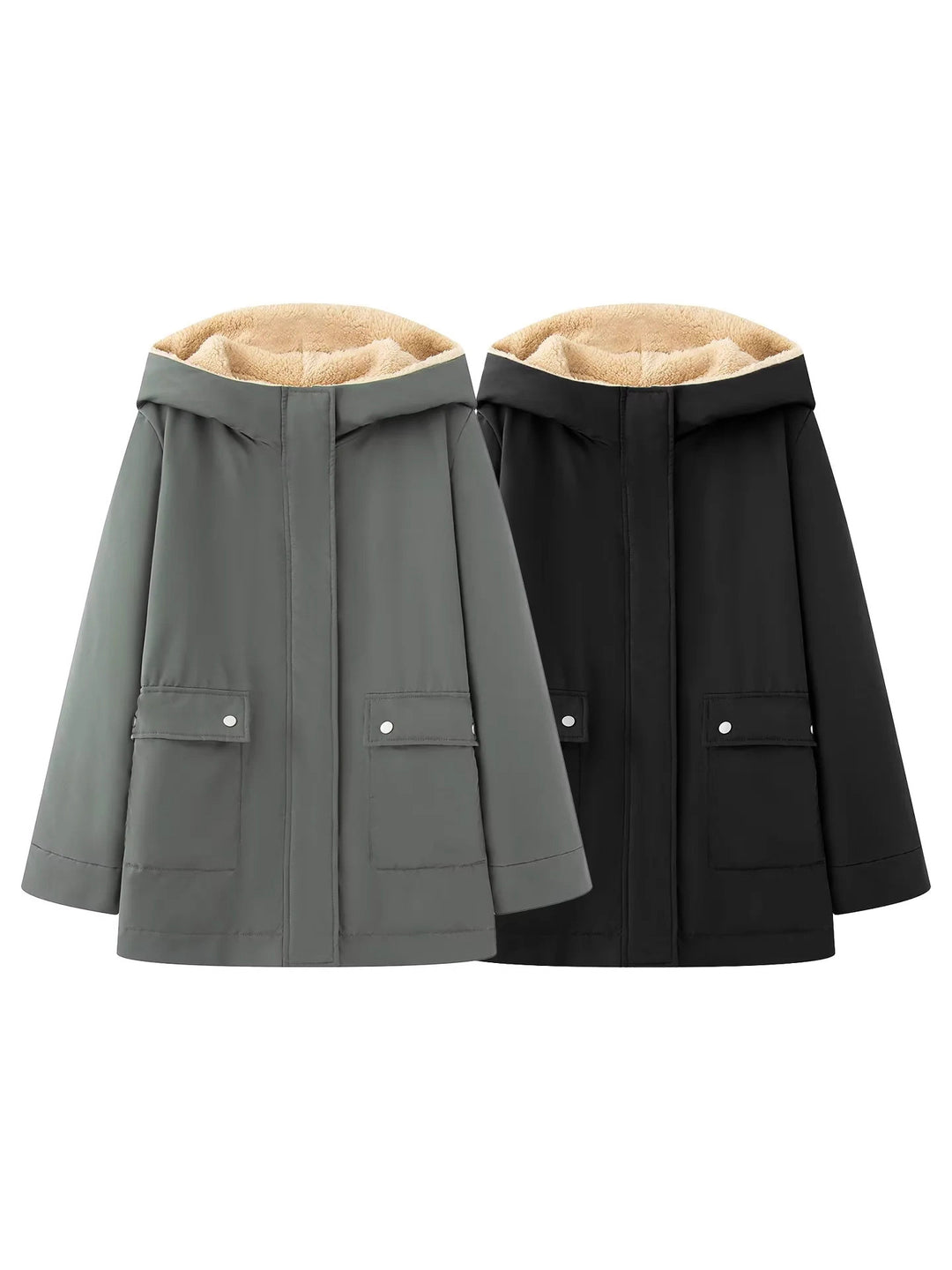 Damen Übergangsjacke mit kuscheligem Innenfutter und praktischen Taschen EB