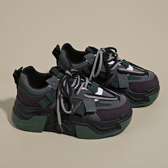 Damen Sportliche Chunky Sneakers mit innovativer Schnürtechnologie EB