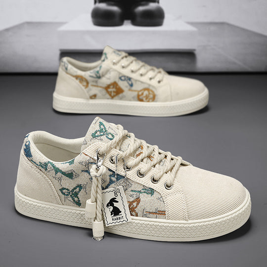 Damen Lässige Canvas-Sneakers mit einzigartigem Druckdesign EB
