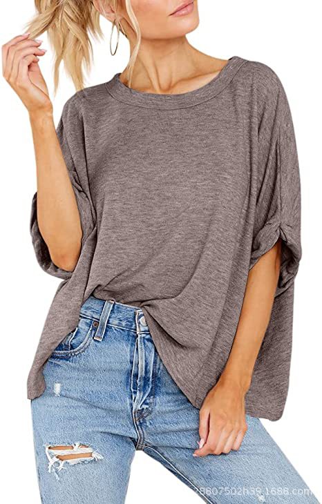 Damen lässiges Oversized T-Shirt EB