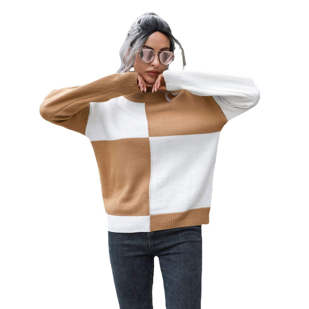 Damen Lässiger Pullover mit Blockstreifen-Design und bequemem Schnitt EB