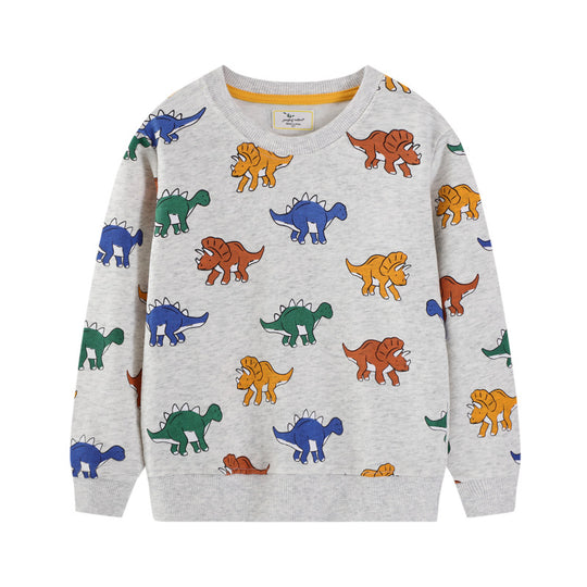 Jungen Sweatshirt mit fröhlichem Dinosaurier-Motiv EB