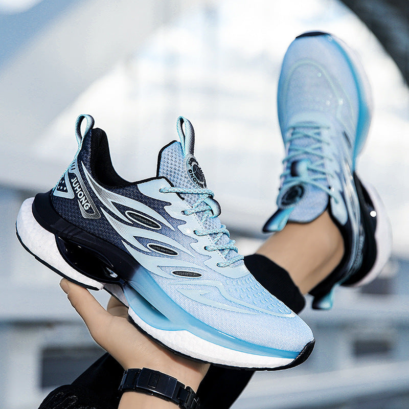 Herren gedämpfter Trainings- und Laufschuh mit dualer Luftkammer-Zwischensohle und atmungsaktivem Mesh-Obermaterial EB