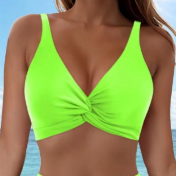 Damen Sportliches Bikinioberteil mit Twist-Design EB