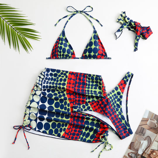 Damen Triangel-Bikini mit Rock EB