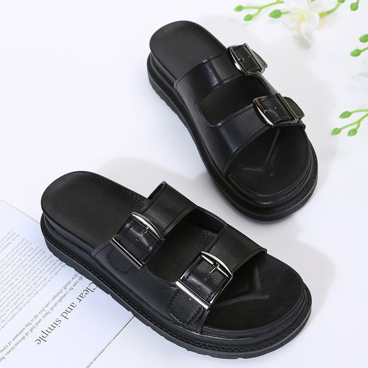 Damen Riemensandalen mit ergonomischem Fußbett und verstellbarem Schnallenverschluss EB