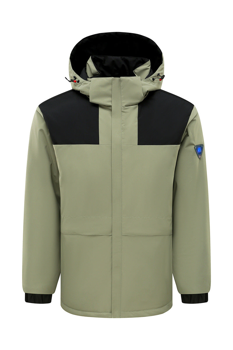 Herren modische Winterjacke mit hohem Kragen und reflektierenden Elementen R&B