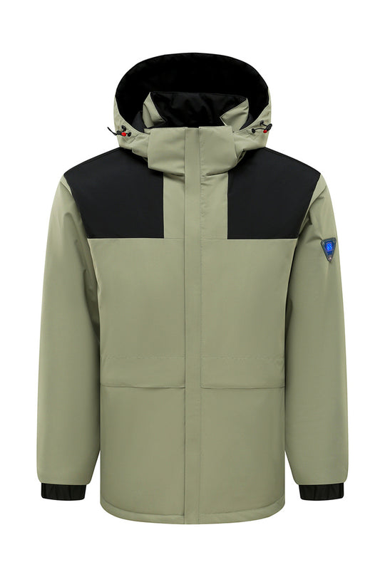 Herren modische Winterjacke mit hohem Kragen und reflektierenden Elementen R&B