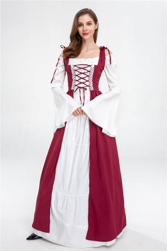 Damen historisches Märchenkleid mit elegantem Oberteil und ausgestellten Ärmeln EB