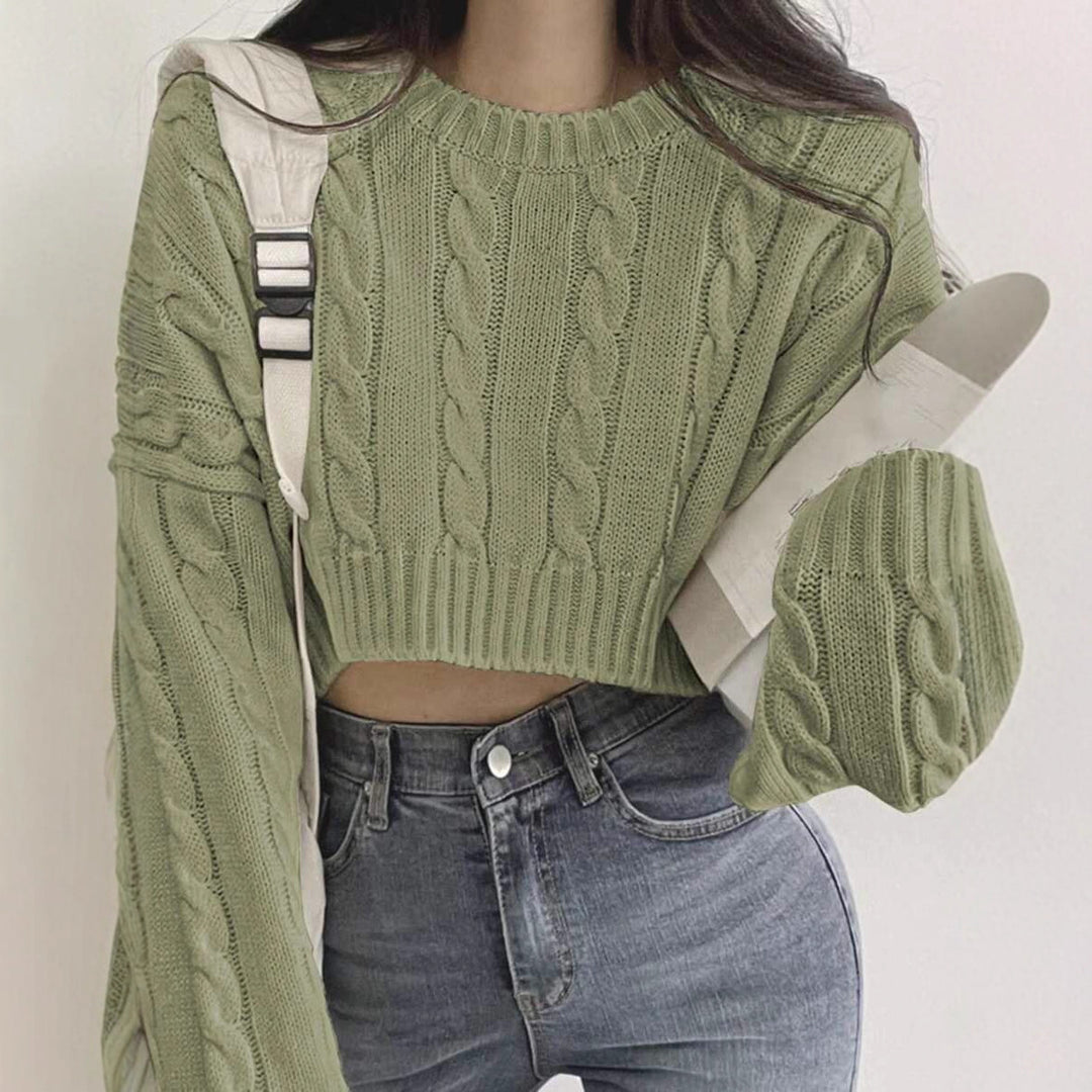 Damen Strickpullover mit strukturierter Kabeloptik EB