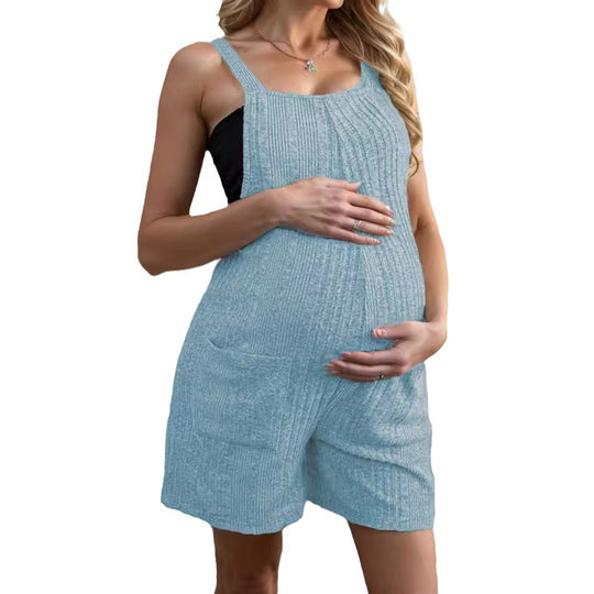 Damen lässiger Träger-Jumpsuit mit praktischem Taschendesign EB