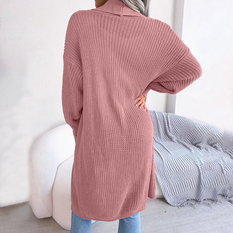 EB | Einfarbige Strickjacke für Elegante Outfits