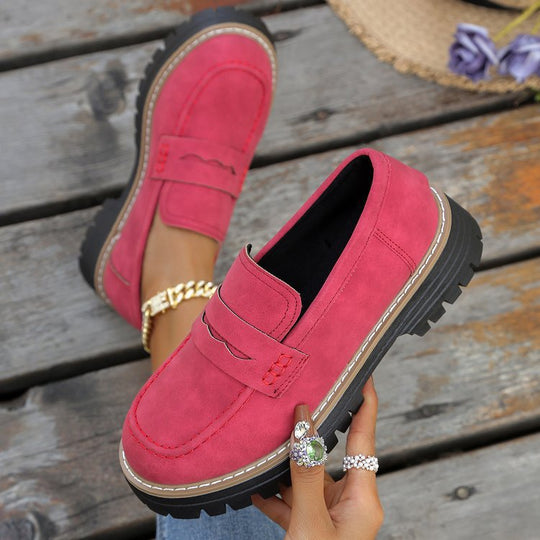 Damen Mokassins mit robustem Profilsohle und stylischem Design EB