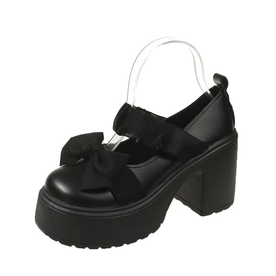 Damen elegante Blockabsatz-Sandalen mit raffiniertem Schleifen-Design EB