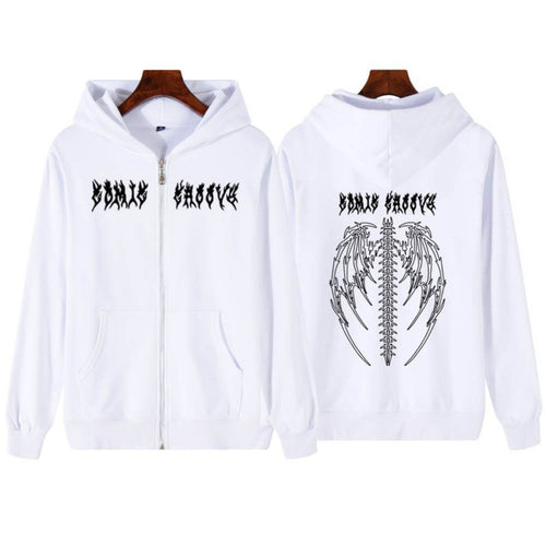 Damen Kapuzenjacke mit auffälligem Gothic-Design und bequemer Passform EB