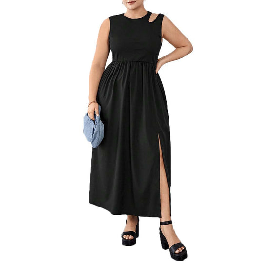 Damen Maxikleid mit seitlichem Schlitz und elegantem Design EB