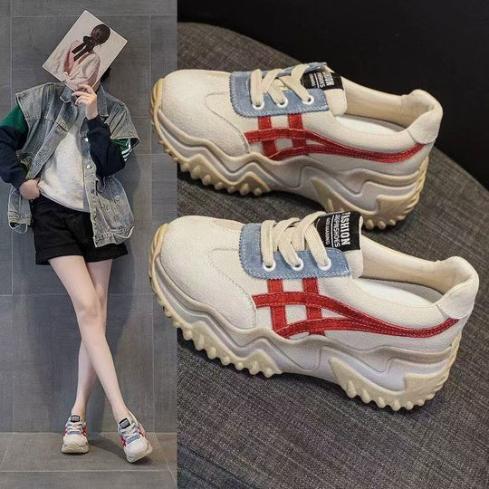 Damen Chunky Sneakers mit ergonomischem Sohlenprofil und atmungsaktivem Obermaterial EB