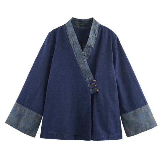 Damen elegante Kombi-Jacke im asiatischen Stil mit Kimono-Details EB