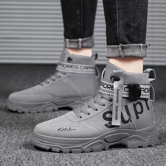 Damen Trendige High-Top Sneakers mit verstellbarem Knöchelriemen EB