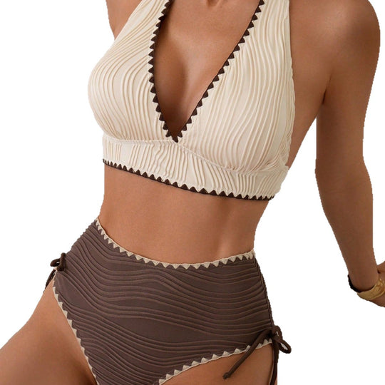 Damen Bikini-Top und hochgeschnittene Unterteile EB