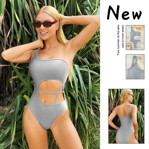 Damen Einseitiger Badeanzug mit raffinierten Cut-Outs EB