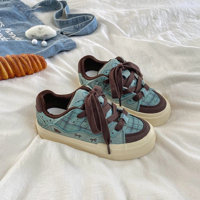 Damen Sportliche Sneaker im lässigen Karomuster mit modernem Design EB