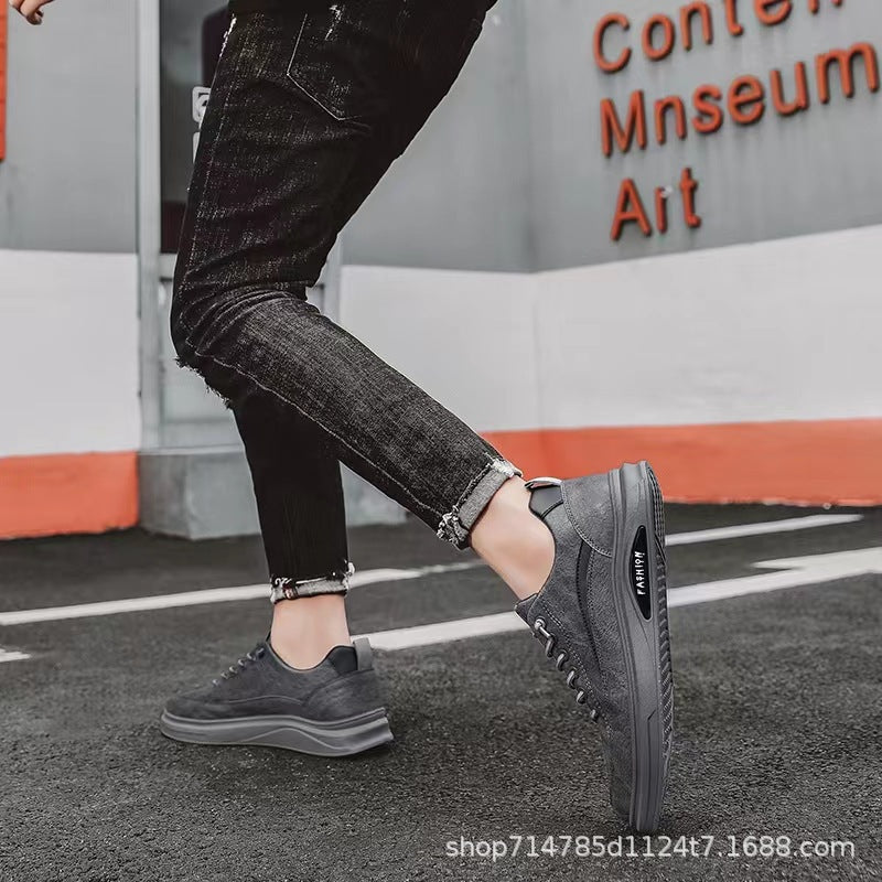 Damen Sportliche Sneaker aus hochwertigem Leder mit stoßdämpfender Sohle EB