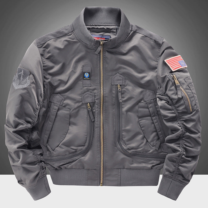 Herren modische Bomberjacke mit isolierendem Innenfutter und praktischen Taschen EB