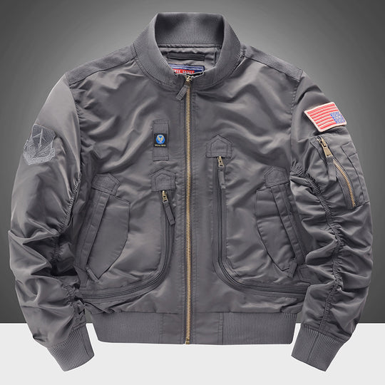 Herren modische Bomberjacke mit isolierendem Innenfutter und praktischen Taschen EB