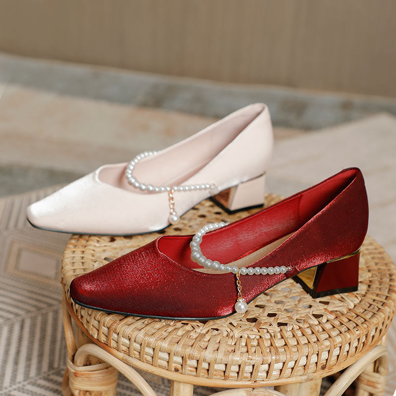 Damen schicke Pumps mit verzierten Riemen EB