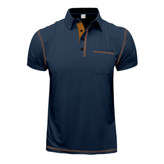 Herren Poloshirt mit modernem Kragen und praktischen Knopfdetails EB