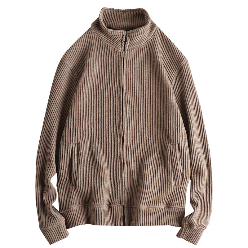 Damen Strickjacke mit hohem Kragen und praktischen Taschen EB