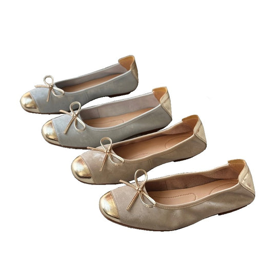 Damen Elegante und bequeme Ballerinas mit Schleifen-Detail EB